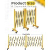 Expandable Barricade Gate Metal with Wheels, Folding Portable Security Barrier, Retractable Traffic Fence for Road Construction, Garage - 2 of 4