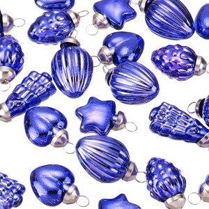Unique Bargains Glass Decorative Hanging Tree Ornament Balls 1"-1.5" 50 Pcs - 1 of 4