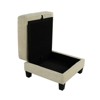 PAGED Storage Ottoman Contemporary Foot Stool Square Ottoman Foot Rest with Wooden Legs for Entryway, Bedroom - 2 of 4