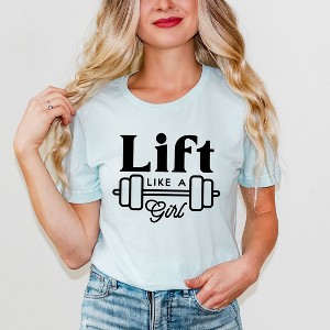 Simply Sage Market Women's Lift Like A Girl Short Sleeve Graphic Tee - 1 of 4