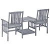 vidaXL Patio Bistro Set, Patio Furniture Set with Cushions, Outdoor Table and Chairs, Conversation Set for Garden - 4 of 4