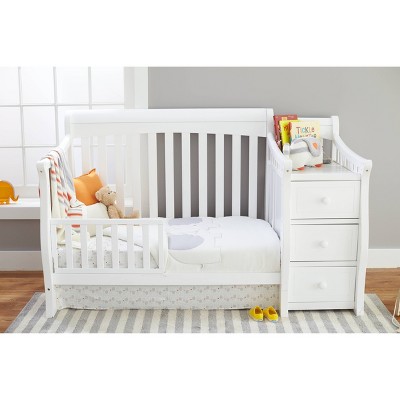 White Pine 4-in-1 Convertible Crib with Changer