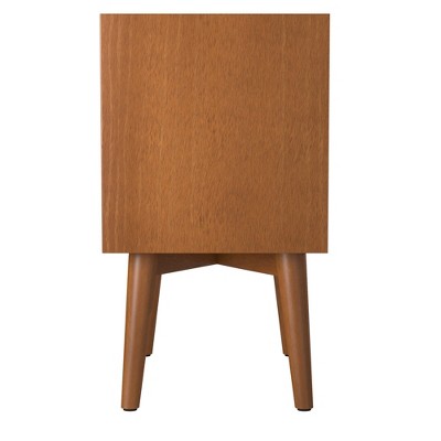 Flynn Acorn Brown Mahogany 2-Drawer Nightstand, 18"W x 15"D x 26"H