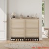 Wooden Shoe Cabinet for Entryway, Hidden Shoe Organizer with 4 Flip Drawers, Freestanding Wooden Storage Cabinet - 3 of 4