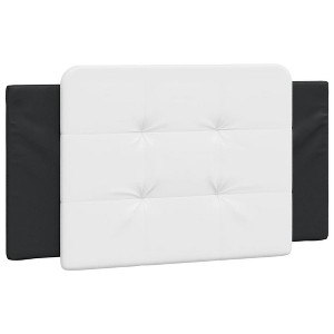 vidaXL Black and White Faux Leather Headboard Cushion - Foam-Filled Supportive Pillow for Bedroom Decor, Easy Clean, with Wall Mount Straps, 39.4" - 1 of 4