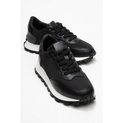 Amanda - Black Genuine Leather Sneaker (Women) | Forever & Always Shoes
