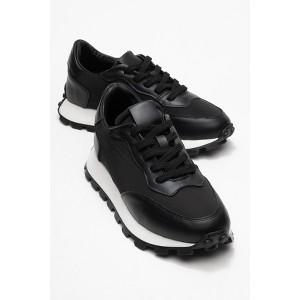 Amanda - Black Genuine Leather Sneaker (Women) | Forever & Always Shoes - 1 of 4