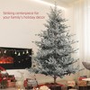 TopComfy Christmas Tree Stand 7.5FT Nordic Pine Snow Flocked Hinged Tree for Festive Home Decor, Green, 55.1"*55.1"*88.6" - 2 of 4