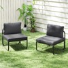 Tangkula Patio Chairs Set of 4 w/ Removable Cushions Heavy Duty Metal Frame Poolside - 4 of 4
