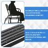 FDW Outdoor Metal Garden Bench Stylish Seating Park Bench for Two with Weather-Resistant Finish, Black - 4 of 4