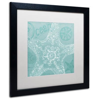 Trademark Fine Art -Daphne Brissonnet 'Aqua Treasure I' Matted Framed Art