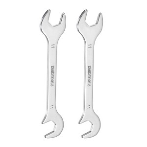 Unique Bargains 30Cr13 Stainless Steel Auto Repairs Thin Double Open-End Wrenches 2 Pcs - 1 of 4