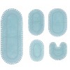 Hampton Crochet Collection Cotton Reversible Tufted Set of 5 Bath Rug Set - Home Weavers - 2 of 4