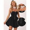 Allegra K Women's Strapless Mini Sweetheart Neck Zipper Front Party Dress - 2 of 4