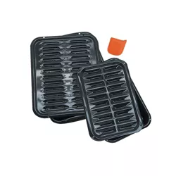 Range Kleen 2pc Broiler Pan Set with 1 BP102X and 1 BP106X and 1 Scrape and Kleen
