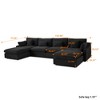 160"Cloud Couch Sectional for Living Room,Convertible U Shape Couch with Ottoman, Down Filled Modular Sectional Sofa Couch - 3 of 4