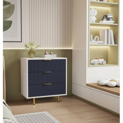 Modern Nightstand with 3 Drawers, Multi-Functional Wooden Side Table with Storage for Bedroom, Living Room, or Hallway – The Pop Home