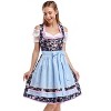 Women's 3 - Piece Floral Contrast Mini Dress Set, Festival Themed Casual Outfit for Parties and Gatherings - 2 of 4