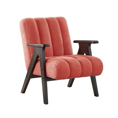 Vynxaria Modern Accent Chair,Chenille Arm Chairs for Living Room,Upholstered Mordern Armchair,Comfy Soft Padded Lounge Chair in Small Space
