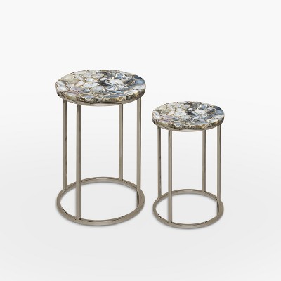 Onyx Agate Top Nesting Table - Steve Silver