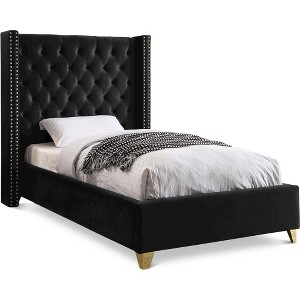 Meridian Furniture,Barolo Velvet Bed - 1 of 4