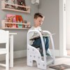 Plastic Children Learning Helper Stool with Side Handles,Kids Standing Tower with Non-Slip Pads  for Bathroom Sink,Toddler 3 Step Stool - 4 of 4