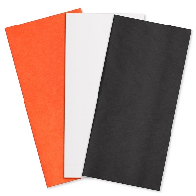 40ct Halloween Tissue Pack Orange White Black