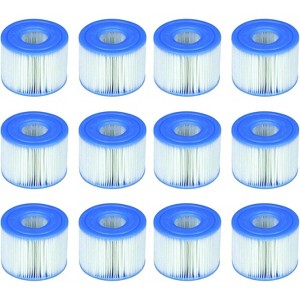 Intex 6 x 29001E B00PUZW3N2 PureSpa Type S1 Easy Set Pool Cartridges (12 Filters) | 2  Count (Pack of 1)  Blue - 1 of 4