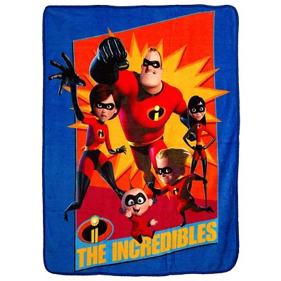 Northwest Incredibles Micro Raschel Throw Blanket, 46" x 60", Family Heroes