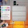 Dolonm 2 Pack Nightstand with Charging Station & Remote LED, 3  Drawers Bedside Table (UL/EPA Certified) - 4 of 4