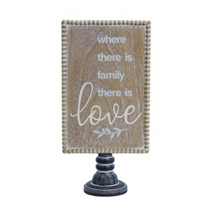 VIP Wood 14.96 in. Brown Love Table Top Sign - 1 of 2