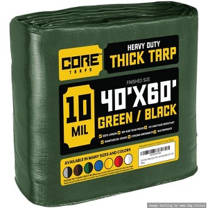 Core Tarps Heavy Duty 10 Mil Tarp Cover, UV Resistant, Rip Proof for Roof, Camping, Patio, Pool, Boat - 1 of 4