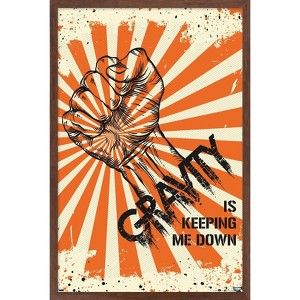 Trends International Lunch Hour Productions - Gravity Keeping Me Down Framed Wall Poster Prints - 1 of 4