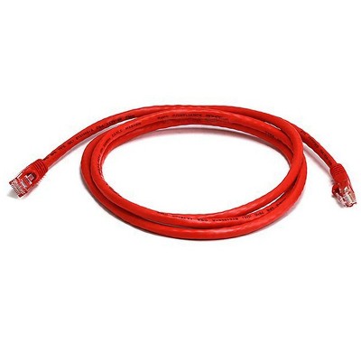 Monoprice Cat6 Ethernet Patch Cable - 5 Feet - Red | Network Internet Cord - RJ45, Stranded, 550Mhz, UTP, Pure Bare Copper Wire, 24AWG