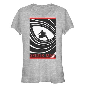 Juniors Womens Marvel Spider-Man: Far From Home Eye Swirl T-Shirt - 1 of 3