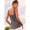 LASCANA Women's Lace Insert V-Neck Top - image 3 of 4