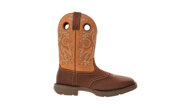 Men's Durango Steel Toe Waterproof Western Boot, DB019, Brown, 2 of 9, play video