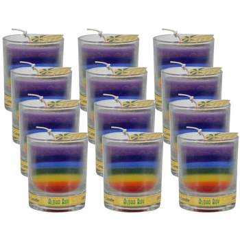 Aloha Bay Unscented Rainbow Votive Jar Candle - Case of 12/2.5 oz
