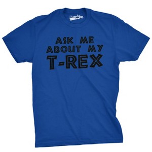 Toddler Ask Me About My Trex T Shirt Funny Cool Dinosaur Flip Humor Tee For Kids - Crazy Dog Toddler T Shirt - 1 of 4