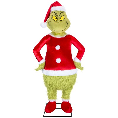 Gemmy 4ft Animated KD Fuzzy Grinch Dr. Seuss, Green