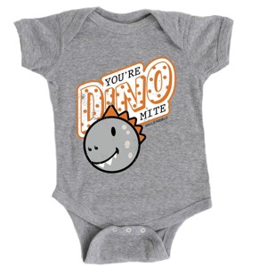 The Juniper Shop SmileyWorld You're Dino-Mite Baby Short Sleeve Bodysuit - 1 of 4