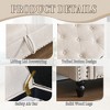 MOONMISS 55.12"Storage Ottoman Button Tufted Upholstered Linen Fabric Storage Ottoman Bench for Living Room,Bedroom End of Bed Bench - 2 of 4