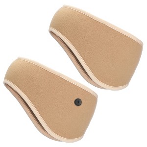 Unique Bargains Polar Fleece Stretchy Running Sweatband Ear Warmer Headbands 2 Pcs - 1 of 3