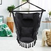 Tangkula Hammock Chair w/ Soft Pillow Cushions Pocket Hanging Rope Swing Steel Bar - 2 of 4