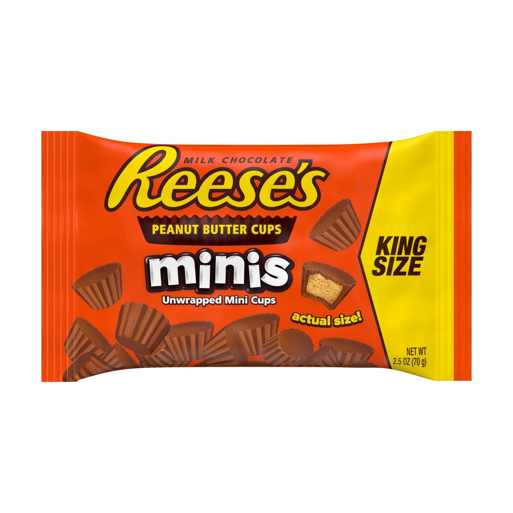 UPC 034000470228 product image for Reese's King Size Peanut Butter Cups Minis Bag - 2.5oz | upcitemdb.com