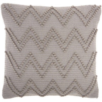 18"x18" Life Styles Chevron Loops Square Throw Pillow Light Gray - Mina Victory