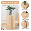 Maggift Patio End Tables, Faux Wood Design Coffee Table for Living Room, Patio, Bedroom, Brown, 12"*12"*19.6" - 3 of 4