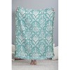 Emanuela Carratoni Teal Ikat 56"x46" Woven Throw Blanket - Deny Designs - 3 of 4