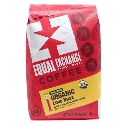 Equal Exchange Organic Love Buzz Dark Roast Whole Bean Coffee - 12oz - image 1 of 4