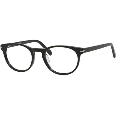 Esquire EQ1510 Black Oval Eyeglasses with Blue Light Filter + A/R Lenses 50mm